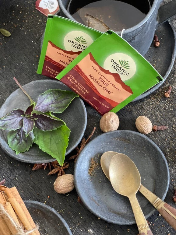 Organic India Tulsi Masala Chai 25 Tea Bags  Free Shipping